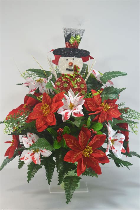 grave flower arrangements for christmas|artificial flower arrangements for graveside.